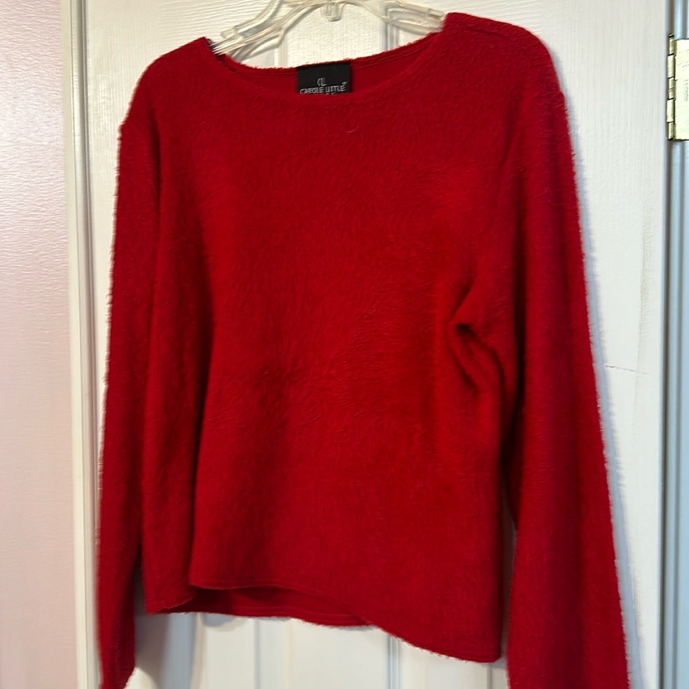 Carole Little red cozy top